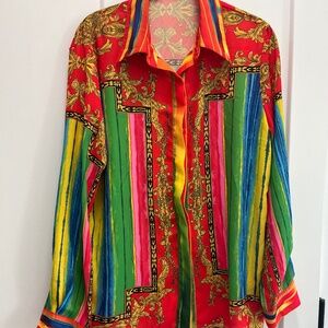 Versace inspired button down shirt